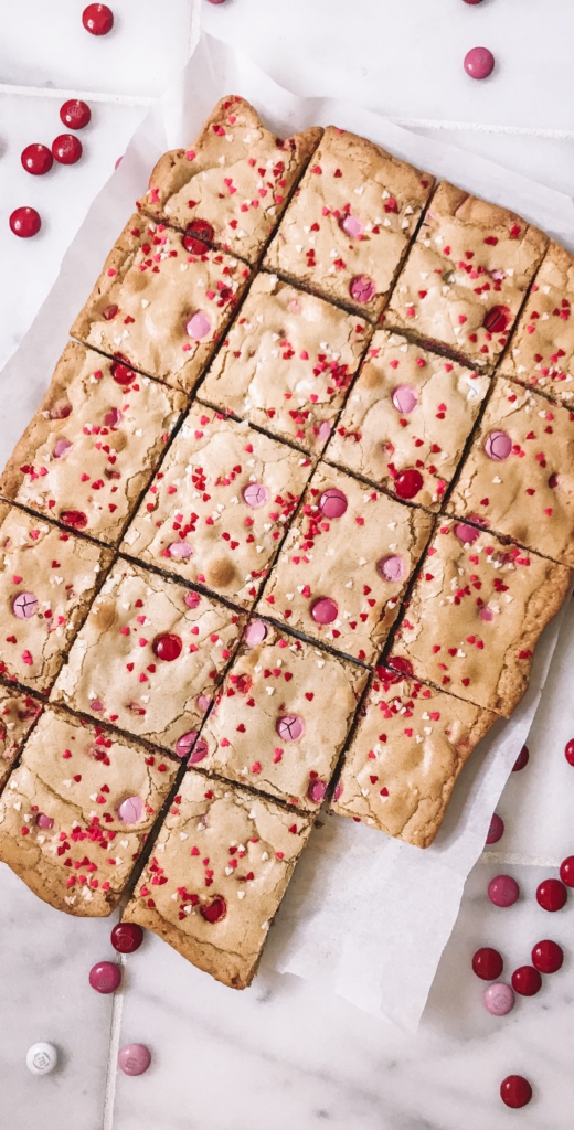 Valentine's Day Blondie Bars